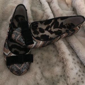 6.5 sparkling flats by Jessica Simpson  browngold